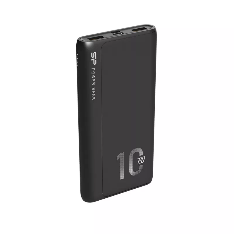Ładowarka przenośna Silicon Power QP15 10000 mAh, LiPo, 2x USB-A + 2x USB-C, wejście Micro-USB, czarna