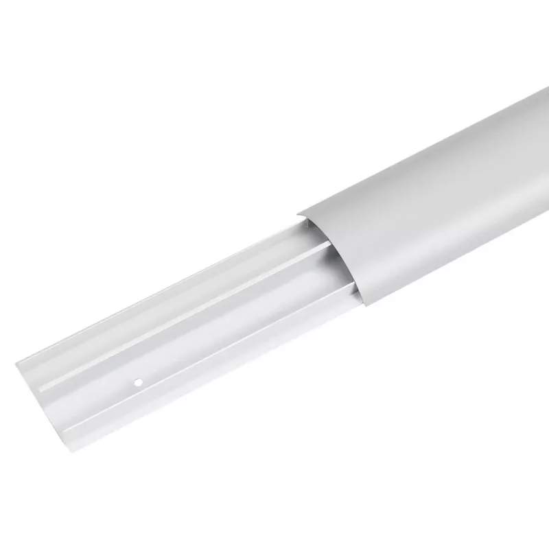 Aluminiowa listwa maskująca kable MACLEAN MC-814 S, srebrna — natynkowa osłona na kable
