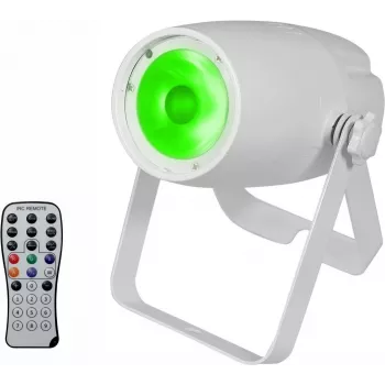 Reflektor LED EUROLITE PST-10 QCL 10W RGBW — kompaktowy reflektor sceniczny/studyjny z pełnokolorowym wyjściem