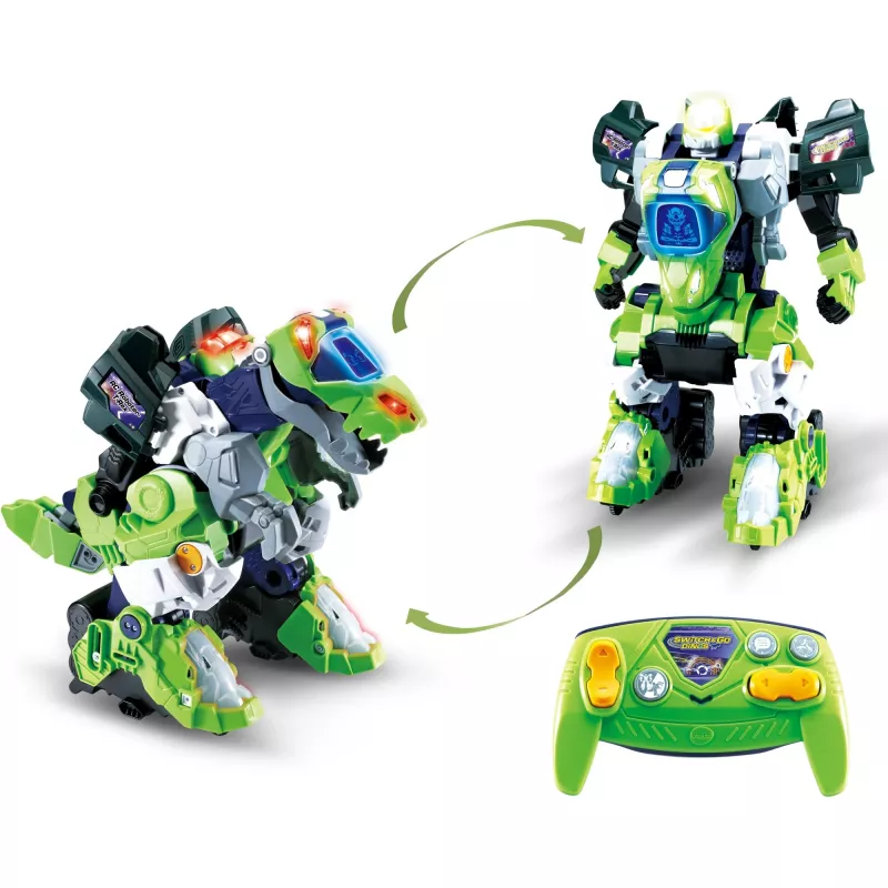 Zdalnie sterowany dinozaur VTech Switch & Go Dinos T-Rex, transformacja między dinozaurem a pojazdem, dla dzieci