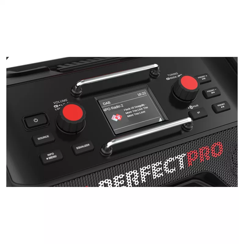 Przenośne radio budowlane PerfectPro ROCKTAGON 18V — zasilane bateriami radio na plac budowy