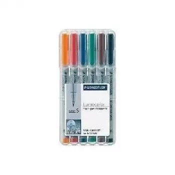 Marker Staedtler 311 WP6 6 szt. Czarny Niebieski Brązowy Zielony Pomarańczowy Czerwony