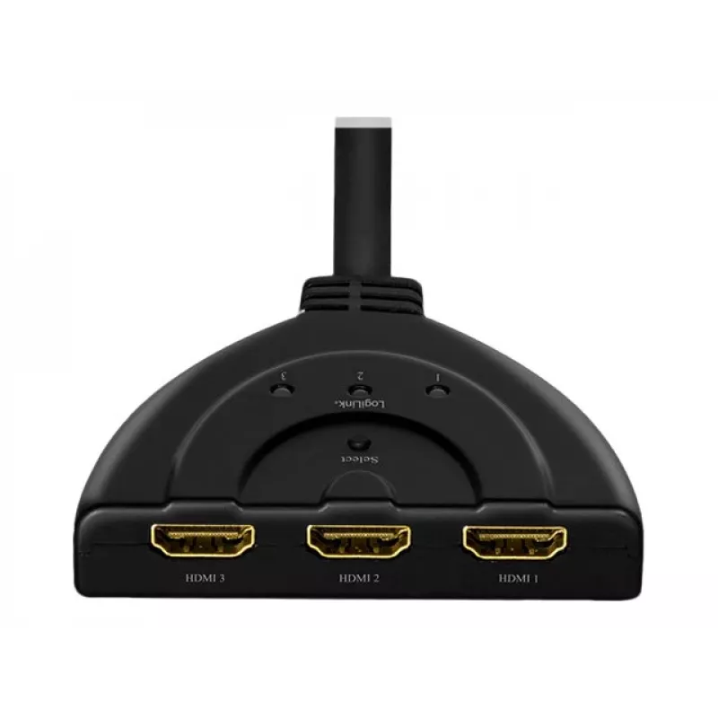 LogiLink - Rozdzielacz/przełącznik wideo/audio - 3 x HDMI - Desktop