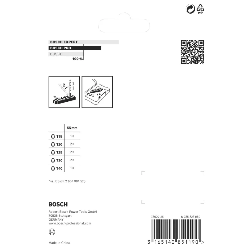 Końcówka wkrętakowa Bosch 2 608 522 329 8 szt.