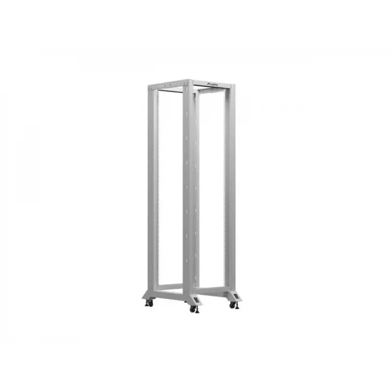 Otwarta szafa rack 19 cali LANBERG 42U, głębokość 800 mm, szerokość 600 mm, szary
