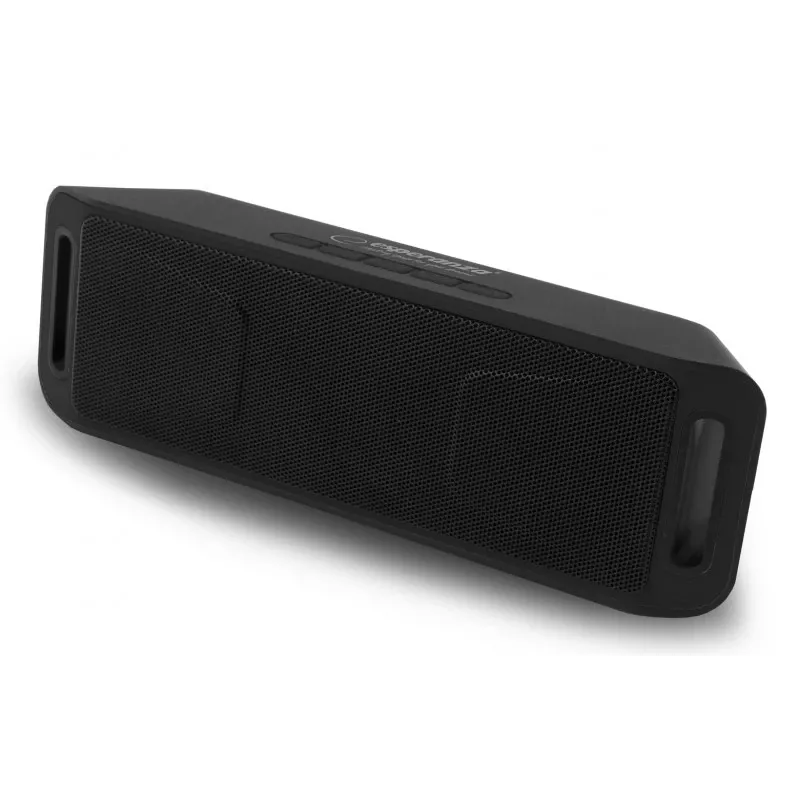 Przenośny głośnik stereo ESPERANZA FOLK czarny — 6 W RMS, Bluetooth, MicroSD, bateria LiPo