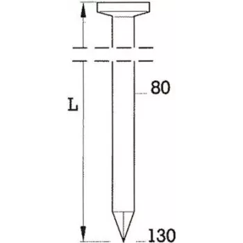 Gwoździe w taśmie z łbem okrągłym BeA R20 4,2×120 mm, 1500 szt.