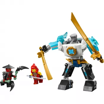 LEGO NINJAGO zestaw 71827 Mech bojowy Zane'a, 92 elementy, 2 minifigurki, wysokość 100 mm, wiek 6+