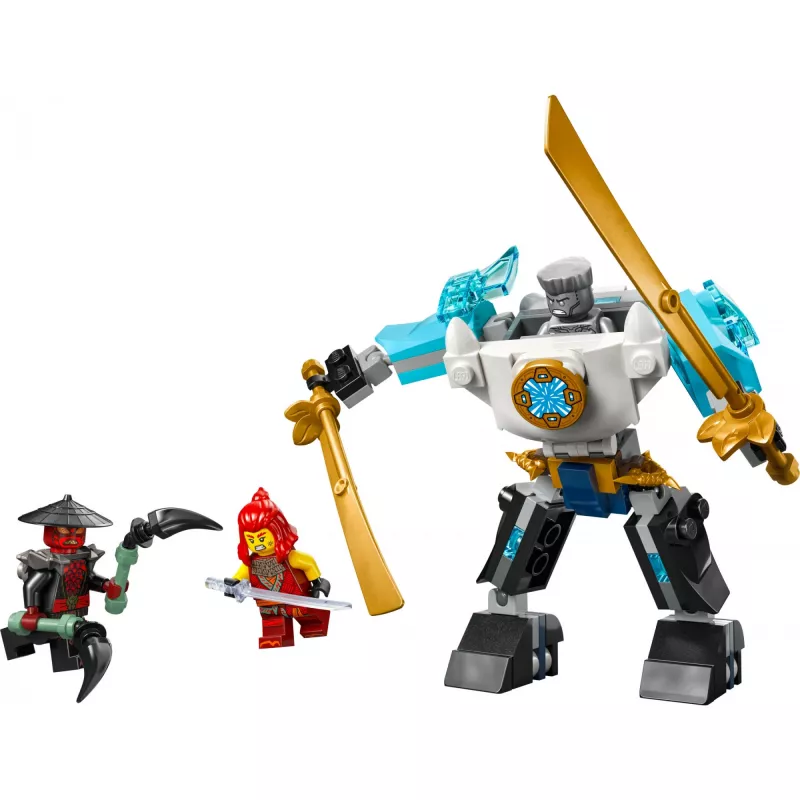 LEGO NINJAGO zestaw 71827 Mech bojowy Zane'a, 92 elementy, 2 minifigurki, wysokość 100 mm, wiek 6+