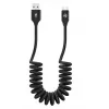 Kabel USB do USB-C Tellur Rozciągliwy 3A 1,8 m Czarny