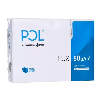 Papier ksero biurowy POLLUX (A4; 80g/m²; 500 arkuszy; biały, matowy)