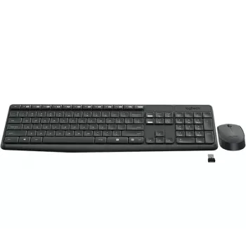 Logitech MK235 - Zestaw klawiatury i myszy - Bezprzewodowy - 2,4 GHz - Portugalski