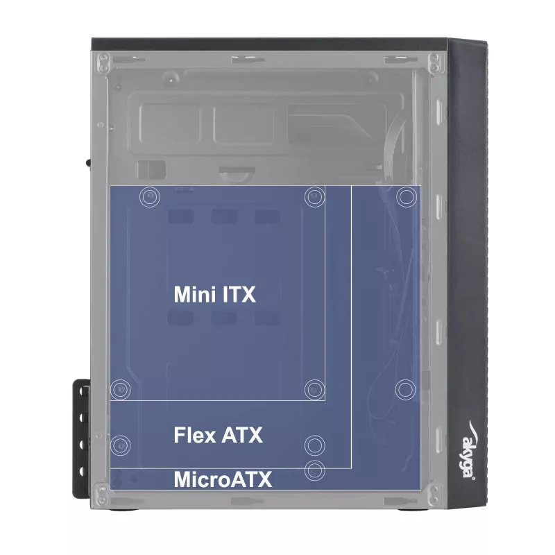 Akyga AK35BK obudowa komputerowa Micro ATX, Micro ATX / Flex ATX / Mini ITX, 2x USB 2.0, bez zasilacza, czarna
