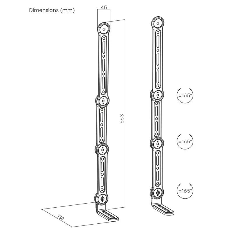 Maclean uniwersalny uchwyt VESA do soundbara, max 15 kg, MC-335
