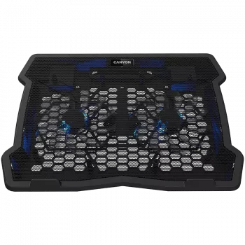 CANYON NS03, Podstawka chłodząca z podwójnym wentylatorem i hubem USB 2.0 2x, obsługuje laptopy 10”-15.6”, ABS i żelazo, wymiary wentylatorów: 125*125*15mm (2 szt.), DC 5V, prędkość wentylatora: 800-1000 RPM, rozmiar