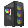 Obudowa PC SAVIO Noctis Flow RGB — Cube, ATX/Mini-ITX, 3x 120 mm wentylatory z przodu, szklany panel boczny, max GPU 35 cm