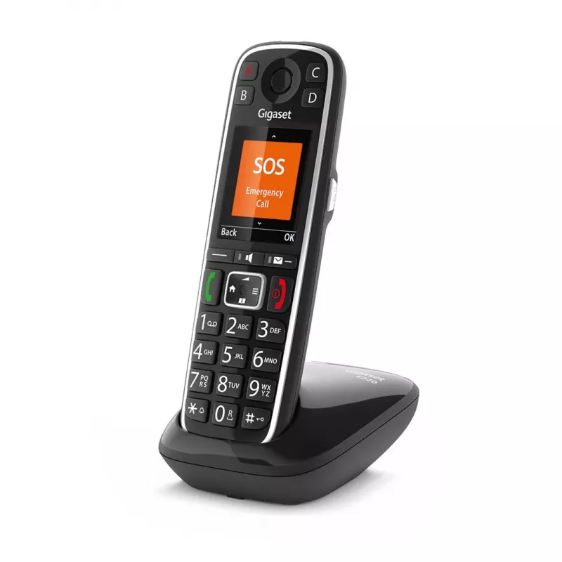 Gigaset E720 Telefon analogowy/DECT z identyfikacją rozmówcy Czarny