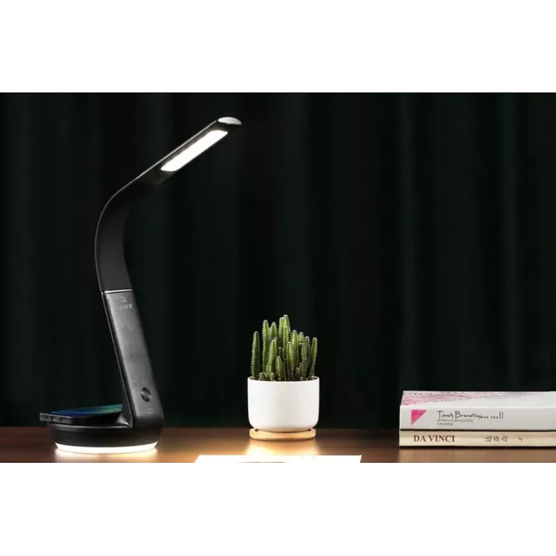 Lampa stołowa Hawk HW-LAMP02 Czarna — regulowana jasność, regulowane ramię