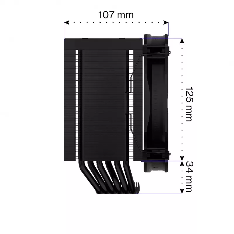 Endorfa Fortis 5 Czarny Chłodzenie CPU
