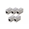 Digitus CAT 6 modular couplers shielded 5 pieces RJ-45 Gold contacts srebrny