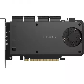 Karta adaptera 4 x M.2 NVMe SSD do kieszeni mobilnej, icy dock MB204MP-B