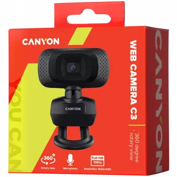 Kamera internetowa CANYON C3 HD 720p Czarny