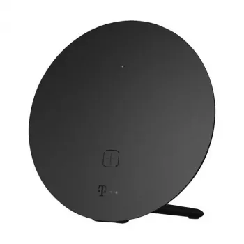 Bezprzewodowy router biurkowy/słupowy Telekom 40824613 — dwuzakresowy 2,4/5 GHz, Wi‑Fi 6 (802.11ax), Gigabit Ethernet, anteny wewnętrzne, czarny
