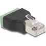 DeLOCK 66603 adapter złącza RJ45 4-stykowa listwa zaciskowa Czarny Zielony