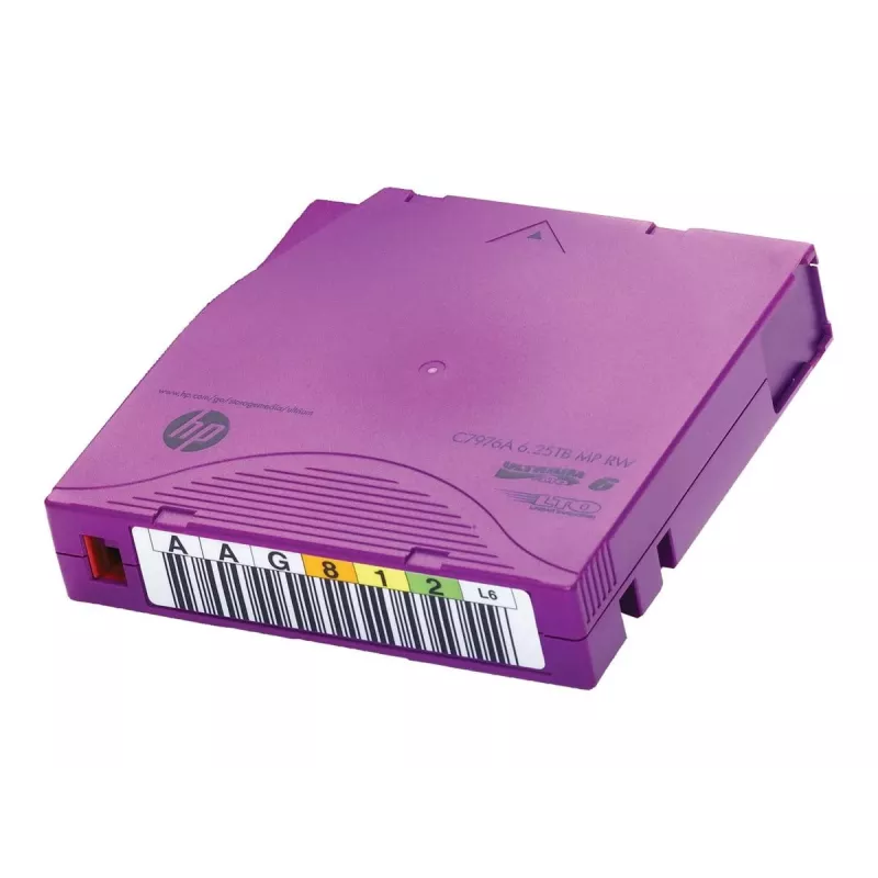 Kaseta z taśmą danych HPE LTO Ultrium 6 RW C7976AN — 6,25 TB, fioletowa, opakowanie 20 szt.