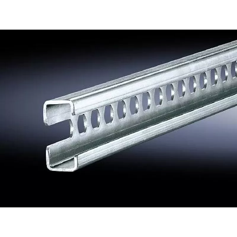 Szyna rack Rittal 4943.000, stal, srebrna, głębokość 455 mm, opakowanie 6 szt.