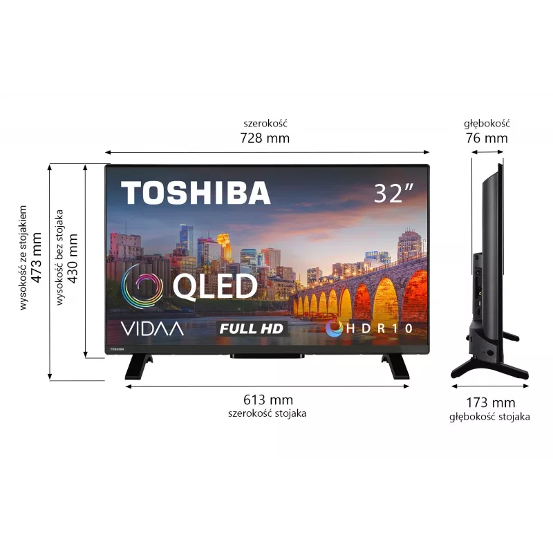 Telewizor QLED 32 cale 32QV2F63DG