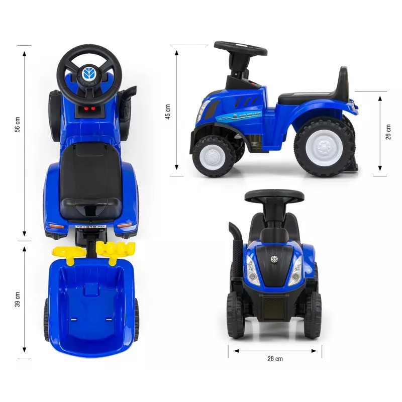 Pojazd do jeżdżenia milly mally New Holland T7 traktor, model 27652, niebieski