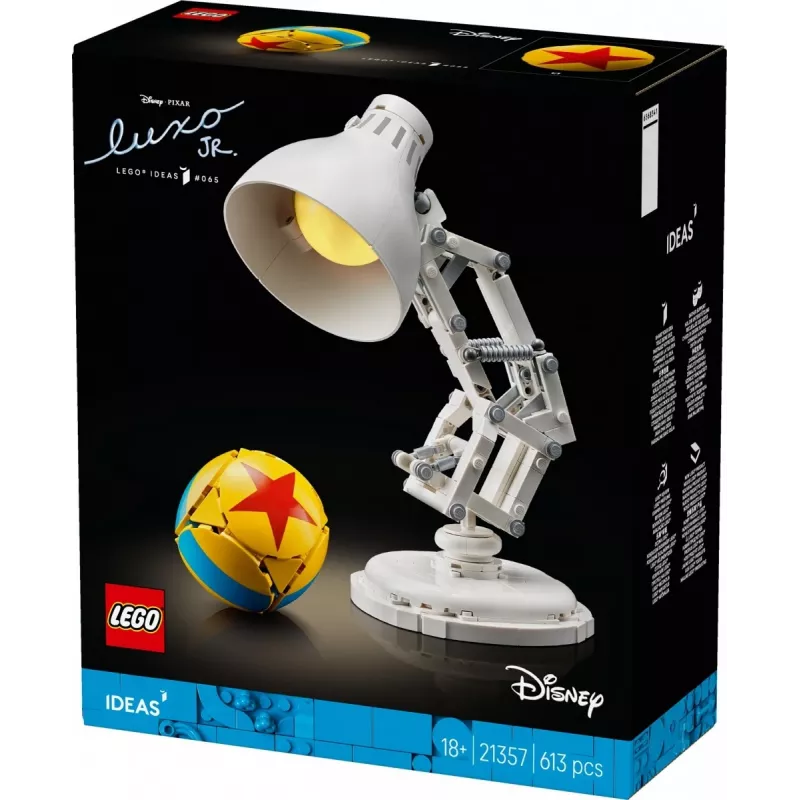 Klocki konstrukcyjne LEGO Ideas model 21357 — Luxo Jr., 613 elementów, 290×140×110 mm