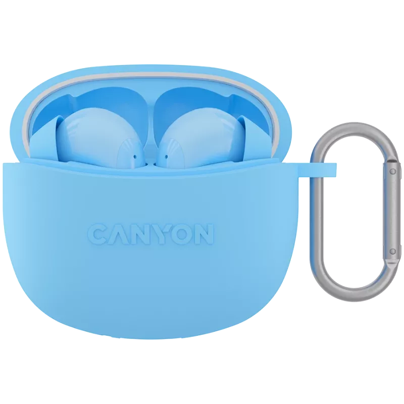 Słuchawki Canyon TWS-5 CNS-TWS5BL – True Wireless – Bluetooth 5.3 – Douszne – Etui ładujące USB-C – Sterowanie dotykowe – do 38h pracy – Czarny
