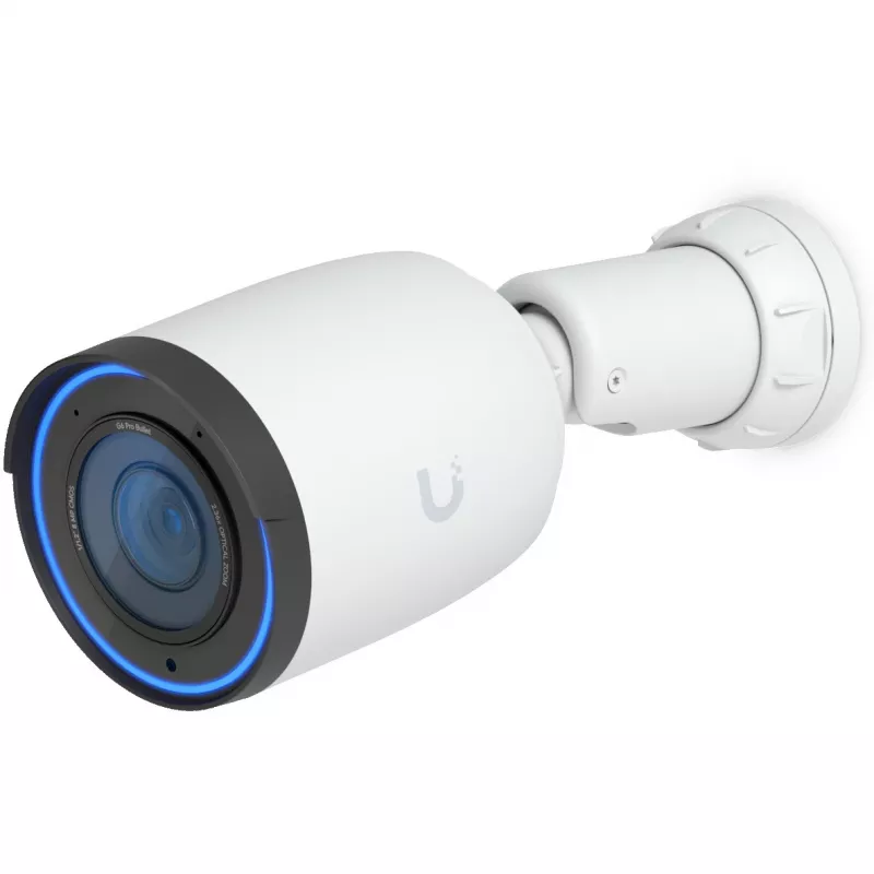 Kamera IP UBIQUITI G6 Pro Bullet — 4K (3840×2160), przewodowa, wewnątrz/na zewnątrz, CMOS 1/1.2 cala, 5.9–13.8 mm, zoom optyczny 2.36x, montaż sufitowy/ścienny/słupowy
