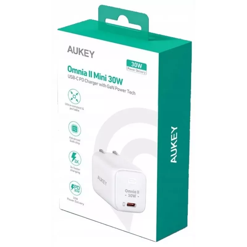 Ładowarka ścienna PA-B1L Biała Omnia II Mini 1xUSB-C PowerDelivery 30W 5A