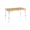 Stół kempingowy Outwell Custer L Brown — Blat bambusowy, rama aluminiowa, 700×1200 mm, 11.5 kg