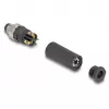 DeLOCK M8 Connector A-coded 3 pin male screw connection Czarny