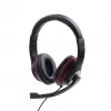 Przewodowy zestaw słuchawkowy do gier GEMBIRD MHS-03-BKRD — binauralny, wokółuszny, 3,5 mm, kabel 1,8 m, czerwono-czarny