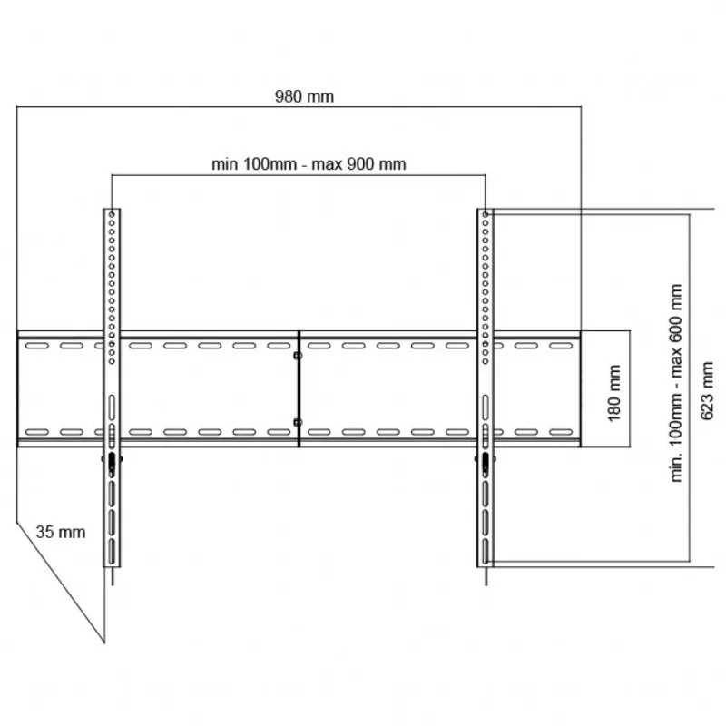 Uchwyt LCD AR-96XL 55-100 cali 140KG 900x600