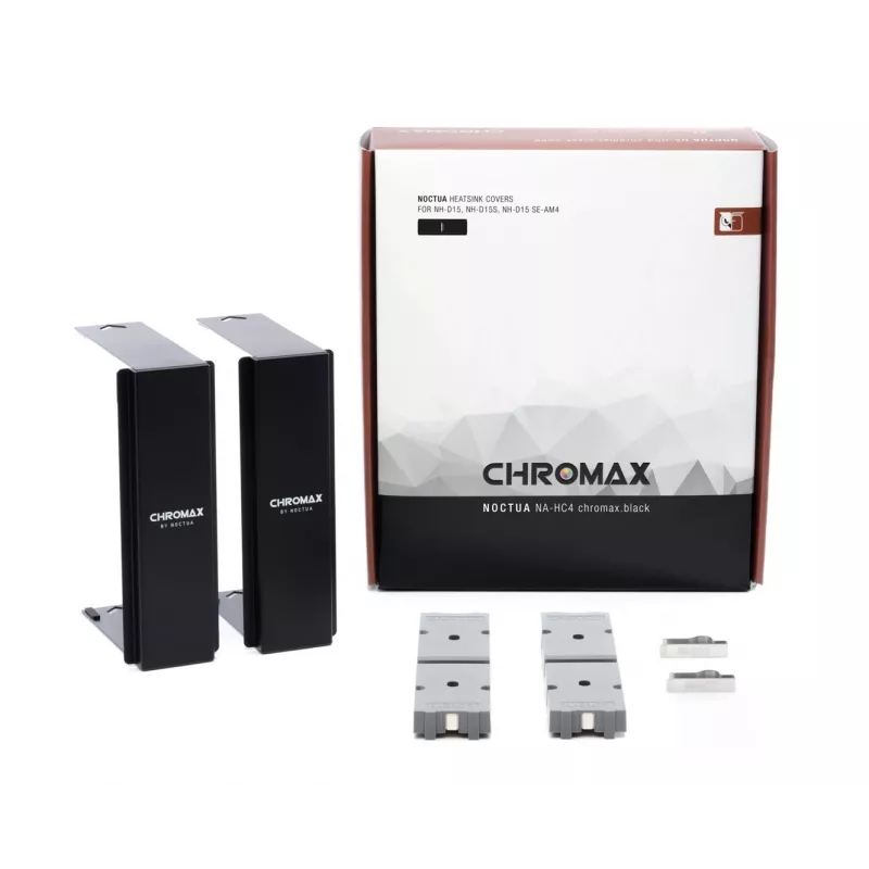 Zestaw montażowy Noctua NA-HC4 chromax.Czarny — Akcesorium aluminiowego radiatora do procesora, czarny