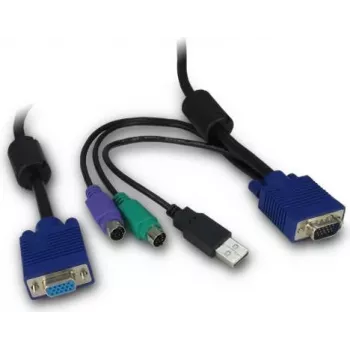 Kabel KVM Inter-Tech 88887250 Czarny Niebieski 3 m