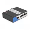 Przełącznik Ethernet DELOCK 80162 — 5-portowy Gigabit RJ45 do montażu na szynie DIN