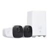 Eufy Security, eufyCam 2 Pro Bezprzewodowy System Kamer Bezpieczeństwa, Żywotność Baterii 365 Dni, Kompatybilność z HomeKit, Rozdzielczość 2K, Wodoszczelność IP67, Noktowizja, Zestaw 2 Kamer, Bez Opłat Miesięcznych