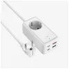 Przedłużacz zasilający FIXED FIXCS65-1.5-WH z 2× USB-C PD 65W i 2× portami USB-A