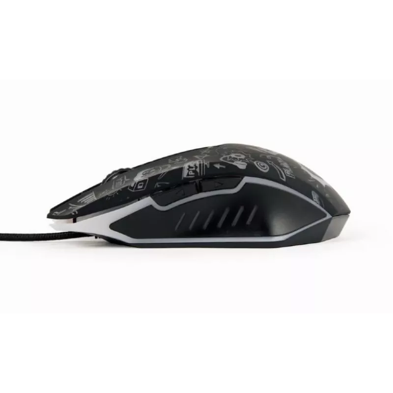 Mysz USB optyczna CZARNA/MUS-6B-GRAFIX-01 Gembird