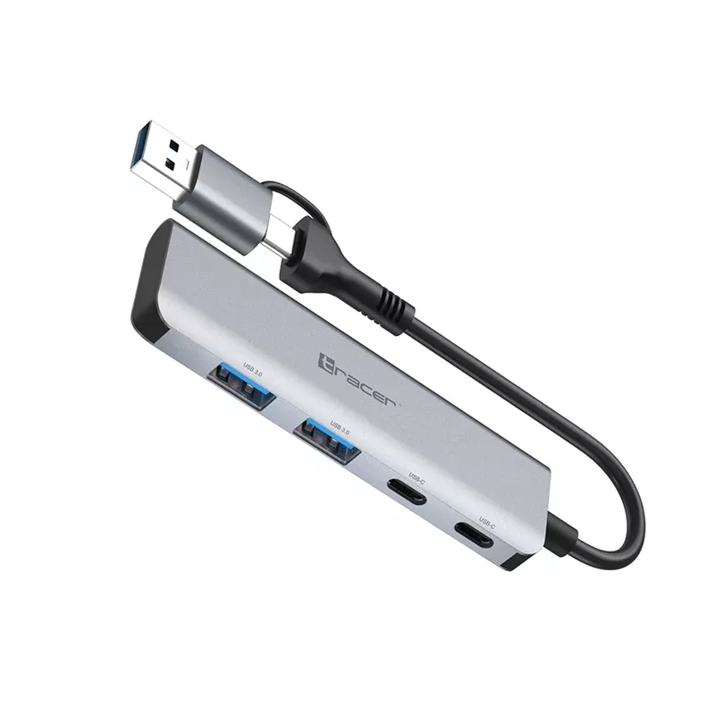 TRACER ADAPTER A-5 USB Type-C do USB-A 2x USB-A + 2x USB-C