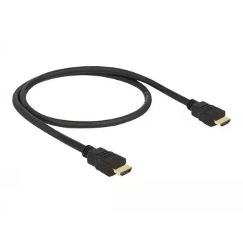 DeLOCK - Kabel wideo/audio/sieciowy - HDMI - 28 AWG - HDMI, 19-pin (M) - HDMI, 19-pin (M) - 50 cm - Czarny (84751)