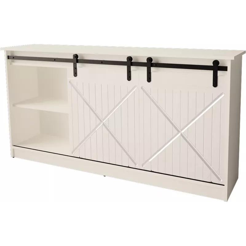 komoda 160x80x35 GRANERO biały/biały połysk