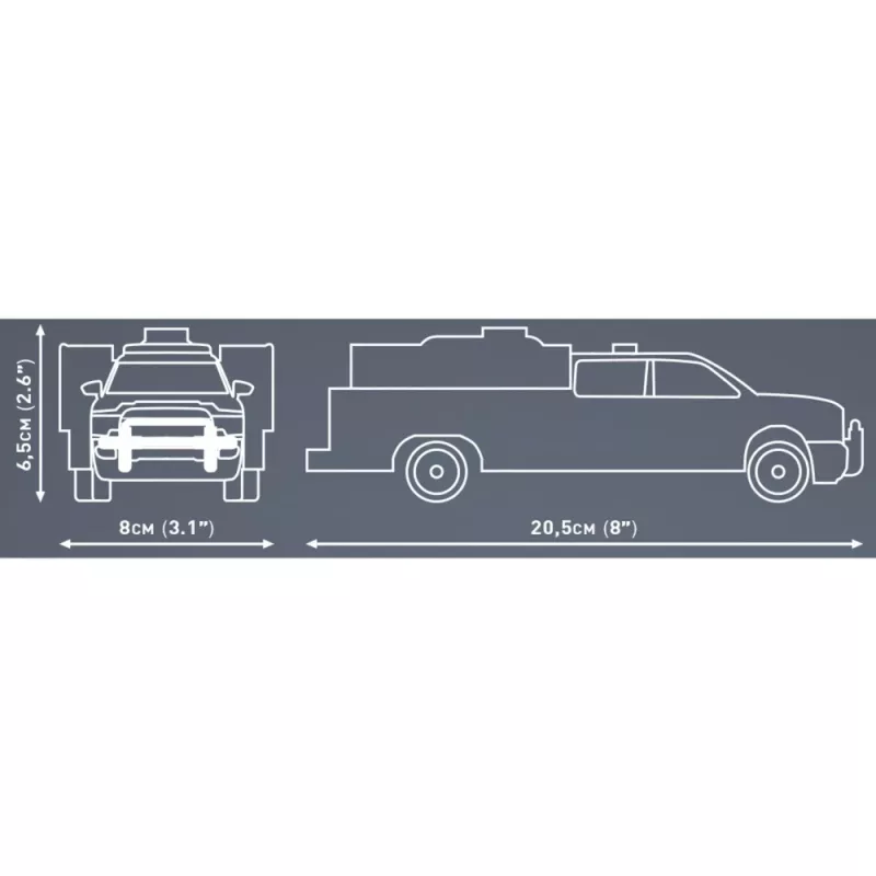 Zestaw konstrukcyjny Cobi RAM 3500 Wóz strażacki COBI-24612 model 2-w-1